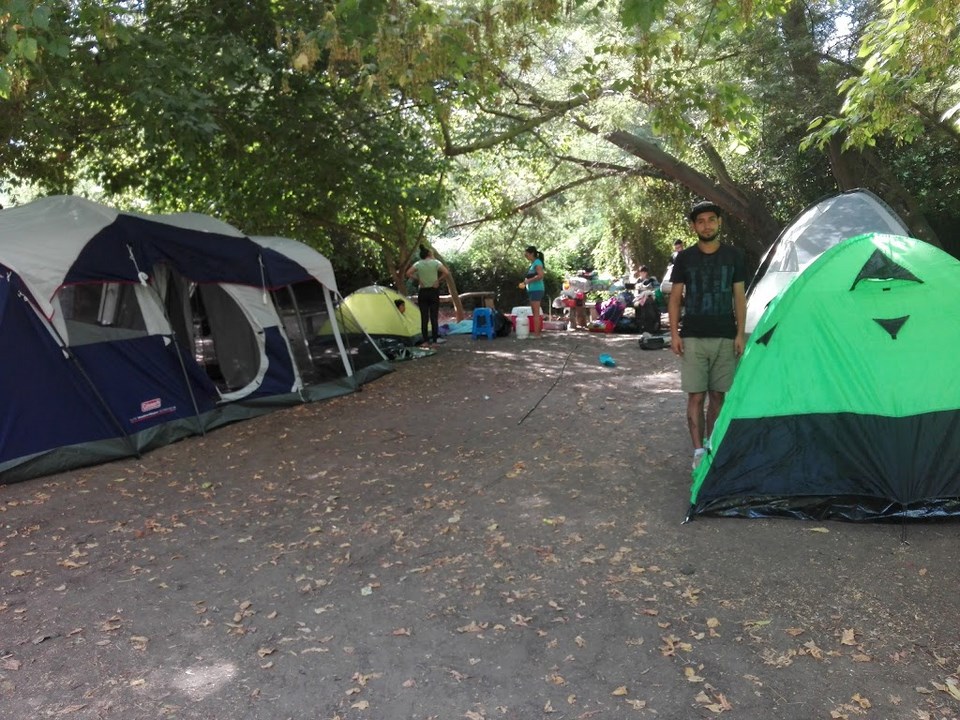 Laguna tipo piscina en Camping Chita Que Lindo